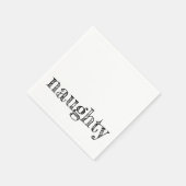 ホリデー タイポグラフィー NAUGHTY 楽しい フェスティブ モダン スタンダードカクテルナプキン (角)