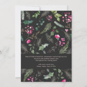 ホリデー ダークグレー ピンク グリーンヘアー アーチ フォト シーズンカード (裏面)