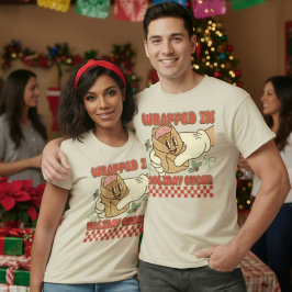 ホリデー チアに包まれたメキシコのクリスマスタマル Tシャツ