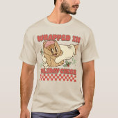 ホリデー チアに包まれたメキシコのクリスマスタマル Tシャツ (正面)