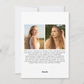 ホリデー チアリーディング クリスマス フォト カード (裏面)