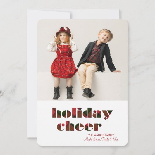 ホリデー チア フォト ホリデー カード (正面)