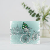 ホリデー ツリーのホリデー ポストカード (スタンド正面)