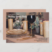 ホリデー・ディナー・テーブル招待状 招待状 (正面/裏面)