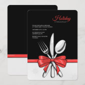 ホリデー・ディナー・パーティーの招待状 招待状 (正面/裏面)