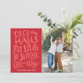 ホリデー デック・ザ・ホールズ ファ・ラ・ラ フラット ホリデー カード (スタンド正面)