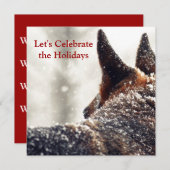 ホリデー·ドイツ·シェパード 招待状 (正面/裏面)