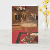 「ホリデー ドリンク」 クリスマス カード (黄色い花)