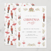 ホリデー・ナッツクラッカー・クリスマス・パーティー招待状 招待状 (正面/裏面)