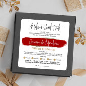 ホリデー バーケミーパッケージング クリスマス レッド＆ゴールド フード スクエアシール