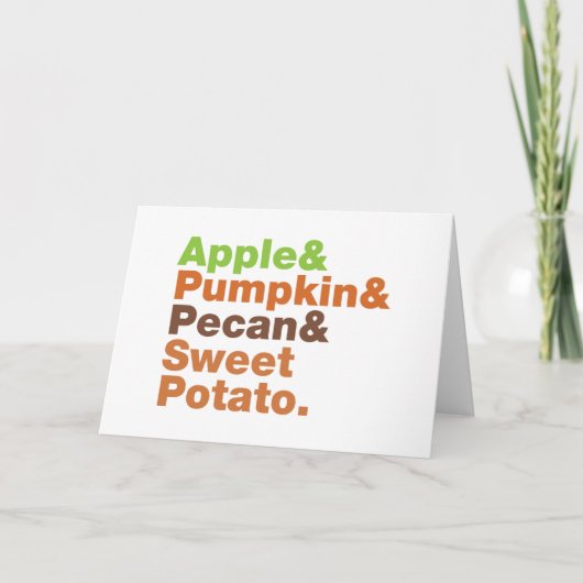 ホリデー パイ ～ お祭りクリスマス＆サンクスギビング シーズンカード (正面)