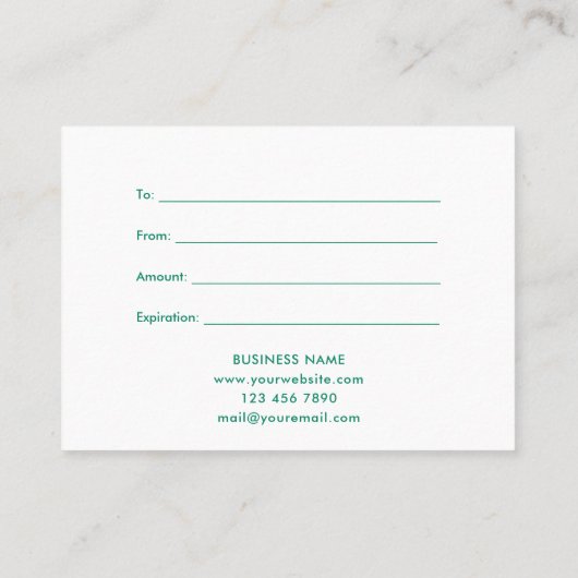 ホリデー・ビジネス・ギフト券クリスマスツリー 割引カード (裏面)