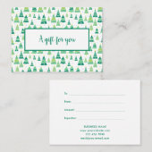 ホリデー・ビジネス・ギフト券クリスマスツリー 割引カード (正面/裏面)