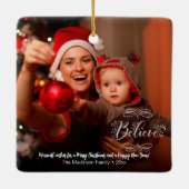 ホリデー ビリーブ カード クリスマス チア セラミックオーナメント (裏面)