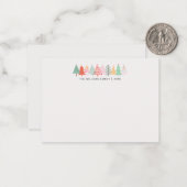 ホリデー ファミリー グリーティングカード 陽気なクリスマスツリー ノートカード (正面/裏面インサイチュ)