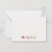 ホリデー ファミリー グリーティングカード 陽気なクリスマスツリー ノートカード (裏面)