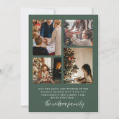 ホリデー ファミリー メリー クリスマス グリーティング カード (裏面)