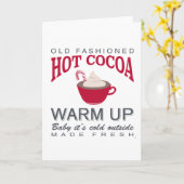 ホリデー ファームハウス ホット ココア カード (黄色い花)