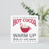 ホリデー ファームハウス ホット ココア 招待状 (スタンド正面)