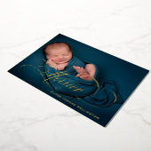 ホリデー フォイル メリーメリー クリスマス フォト 出生発表 (回転した状態)