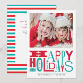 ホリデー フォト カード (正面/裏面)