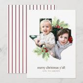 ホリデー フォト カード *クリスマス おめでとう 皆さん* (正面/裏面)