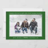 ホリデー フォト カード | クリスマス リースのドア (裏面)