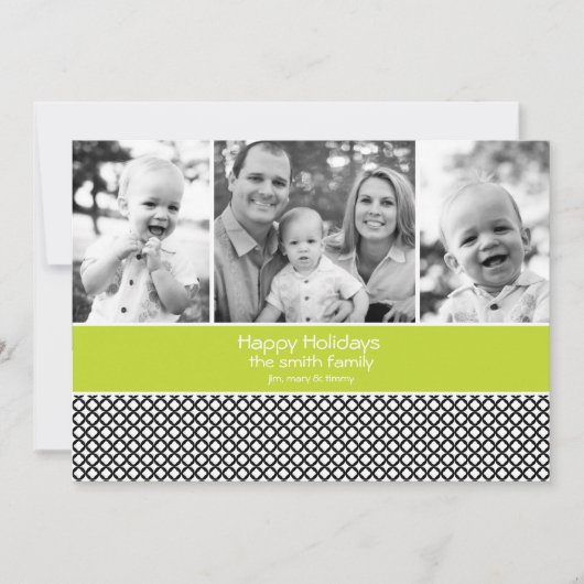 ホリデー フォト カード(3枚の写真付き) シーズンカード (正面)