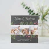 ホリデー フォリア | スクエア フォト コラージュ カード (スタンド正面)