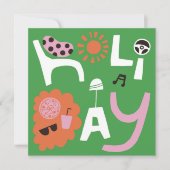 ホリデー・フラット・ノートに行く サンキューカード (正面)