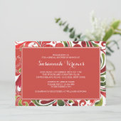 ホリデー フレア ブライダル シャワー 招待状 (スタンド正面)