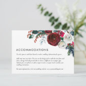 ホリデー フローラル ウィンター ウェディング 詳細挿入カード エンクロージャーカード (スタンド正面)