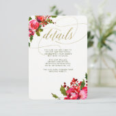 ホリデー フローラル ウェディング | ゲスト情報 エンクロージャーカード (スタンド正面)