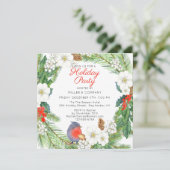 ホリデー フローラル リース 法人クリスマス パーティー 招待状 (スタンド正面)