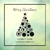 ホリデー ブラック クリスマス ツリー 窓飾り ウィンドウサイン (シート3)