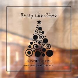 ホリデー ブラック クリスマス ツリー 窓 装飾 ウィンドウサイン