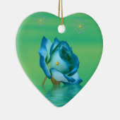 ホリデー ブルーローズ セラミックオーナメント (右)