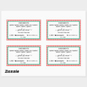 ホリデー プラッド 自家製 ソープ ラベル 長方形 (シート)