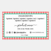 ホリデー プラッド 自家製 ソープ ラベル 長方形 (正面)