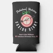 ホリデー ベガス カジノ ブラックジャック ポーカー ナイト パーティー スリム缶クーラー (正面)