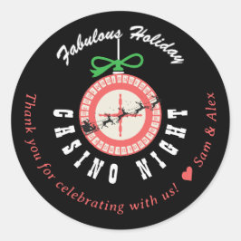 ホリデー・ベガス・カジノ・ブラックジャック・ポーカー・ナイト・パーティー ラウンドシール