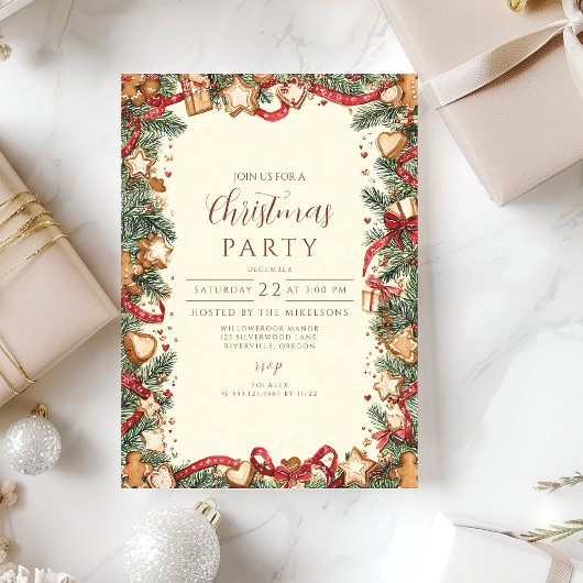 ホリデー ベーキング クリスマス 招待状