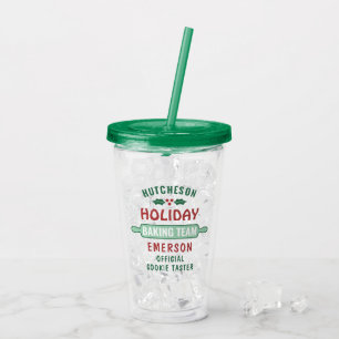 ホリデー ベーキング チーム クリスマス クッキー パーティー かわいい アクリルタンブラー