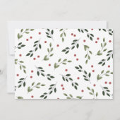 ホリデー ホリー フォト カード (裏面)