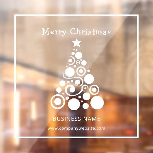 ホリデー ホワイト クリスマス ツリー 窓飾り ウィンドウサイン (シート2)