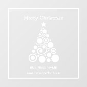 ホリデー ホワイト クリスマス ツリー 窓飾り ウィンドウサイン (シート)