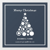 ホリデー ホワイト クリスマス ツリー 窓 デコレーション ウィンドウサイン (シート)