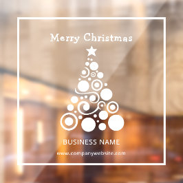 ホリデー ホワイト クリスマス ツリー 窓 デコレーション ウィンドウサイン