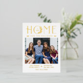 ホリデー ホーム フォイル ホリデー ポストカード 編集可能なカラー (立ち正面)