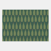 ホリデー ボタニカル クリスマス ツリー ラッピングペーパーシート (正面2)